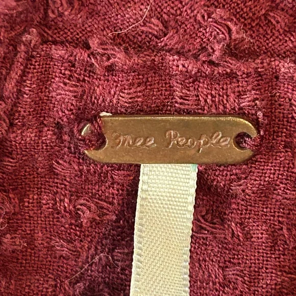 Free People Walking in Hueco tie back cropped top, raspberry, S - Picture 8 of 9